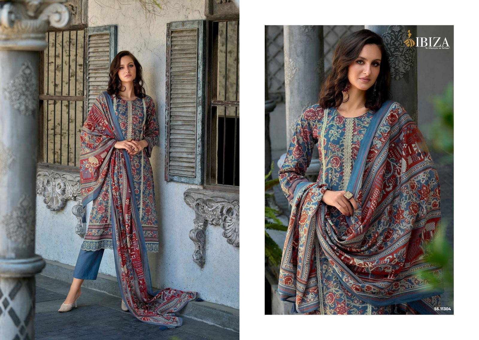 Amara By Ibiza Camric Cotton Printed Salwar Kameez Exporters In India